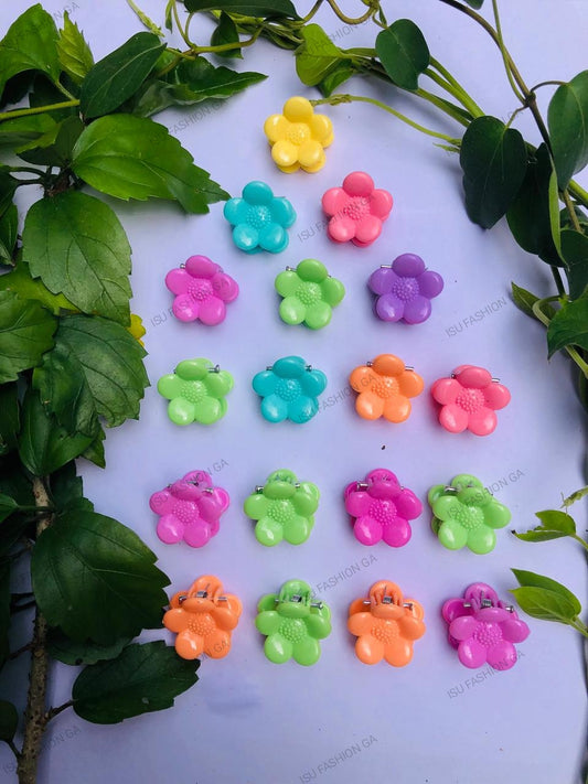 Small Flower Hair Clips